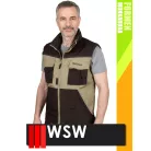 WSW FORMEN BEIGE technikai kevertszálas téli bélelt mellény - munkaruha