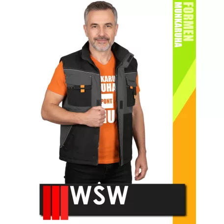 WSW FORMEN ANTHRACITEORANGE technikai kevertszálas téli bélelt mellény - munkaruha
