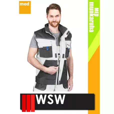WSW FORMEN WHITE technikai kevertszálas téli bélelt mellény - munkaruha