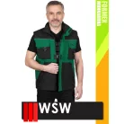WSW FORMEN GREEN technikai kevertszálas téli bélelt mellény - munkaruha