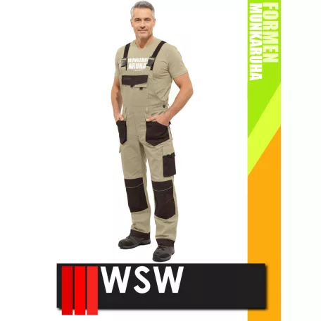 WSW FORMEN BEIGE technikai kevertszálas kantáros munkanadrág - munkaruha