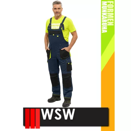 WSW FORMEN NAVYYELLOW technikai kevertszálas kantáros munkanadrág - munkaruha