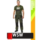 WSW FORMEN OLIVE technikai kevertszálas kantáros munkanadrág - munkaruha