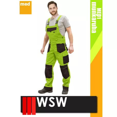 WSW FORMEN LIME technikai kevertszálas kantáros munkanadrág - munkaruha