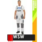 WSW FORMEN WHITE technikai kevertszálas kantáros munkanadrág - munkaruha