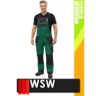 WSW FORMEN GREEN technikai kevertszálas kantáros munkanadrág - munkaruha