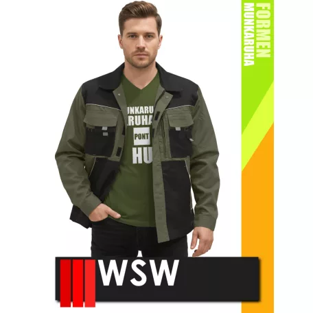 WSW FORMEN OLIVE technikai kevertszálas kabát - munkaruha