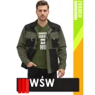 WSW FORMEN OLIVE technikai kevertszálas kabát - munkaruha