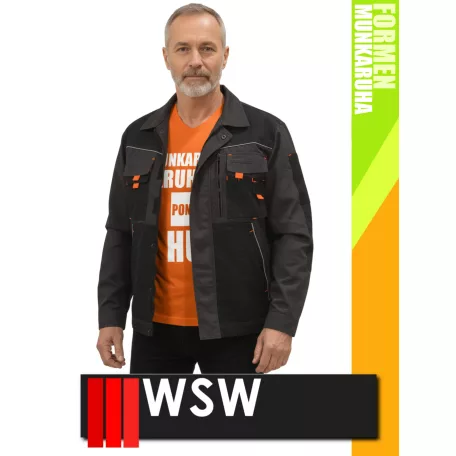 WSW FORMEN ANTHRACITEORANGE technikai kevertszálas kabát - munkaruha