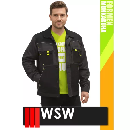 WSW FORMEN ANTHRACITEYELLOW technikai kevertszálas kabát - munkaruha