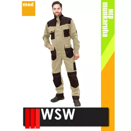 WSW FORMEN BEIGE technikai kevertszálas overál - munkaruha