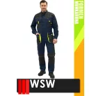WSW FORMEN NAVYYELLOW technikai kevertszálas overál - munkaruha