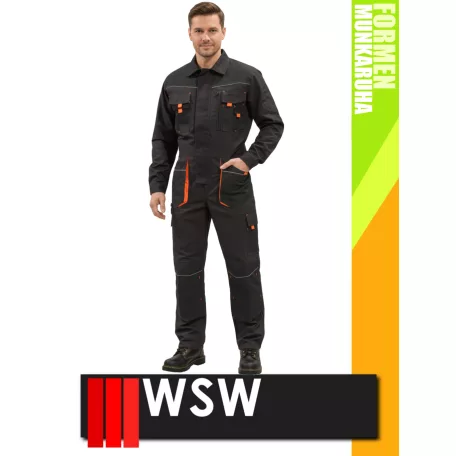 WSW FORMEN ANTHRACITEORANGE technikai kevertszálas overál - munkaruha