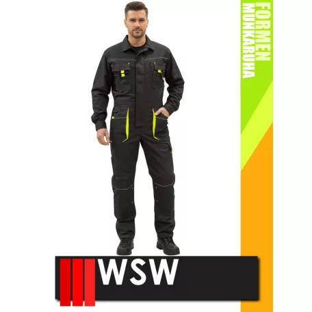 WSW FORMEN ANTHRACITEYELLOW technikai kevertszálas overál - munkaruha