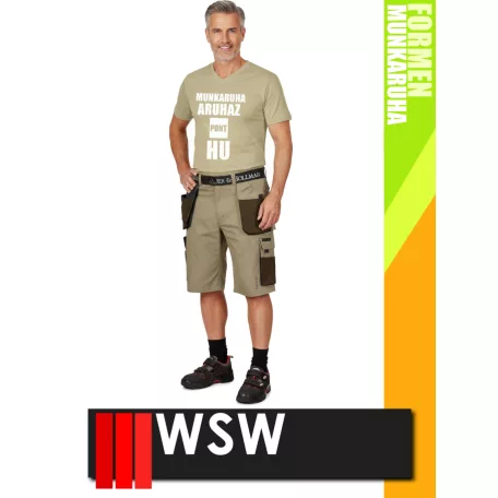 WSW FORMEN BEIGE technikai kevertszálas rövid munkanadrág - munkaruha