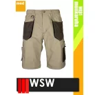 WSW FORMEN BEIGE technikai kevertszálas rövid munkanadrág - munkaruha
