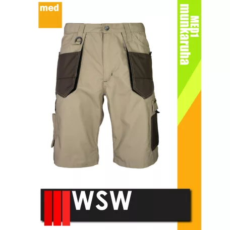 WSW FORMEN BEIGE technikai kevertszálas rövid munkanadrág - munkaruha