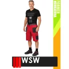 WSW FORMEN RED technikai kevertszálas rövid munkanadrág - munkaruha
