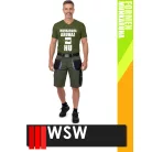 WSW FORMEN OLIVE technikai kevertszálas rövid munkanadrág - munkaruha