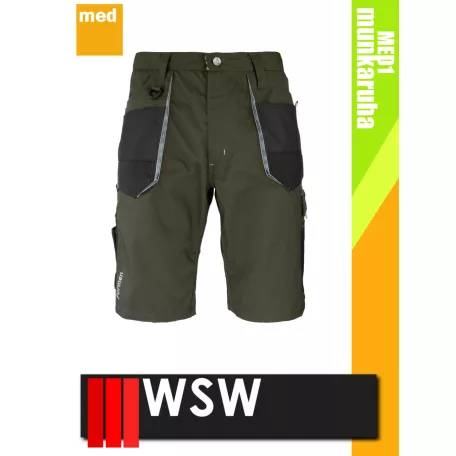 WSW FORMEN OLIVE technikai kevertszálas rövid munkanadrág - munkaruha