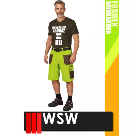 WSW FORMEN LIME technikai kevertszálas rövid munkanadrág - munkaruha