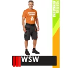 WSW FORMEN ANTHRACITEORANGE technikai kevertszálas rövid munkanadrág - munkaruha