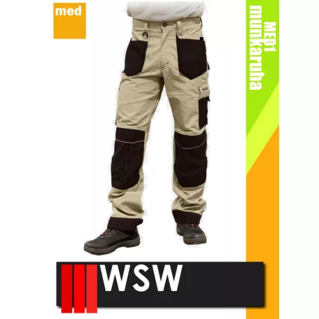 WSW FORMEN BEIGE technikai kevertszálas derekas munkanadrág - munkaruha