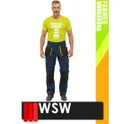 WSW FORMEN NAVYYELLOW technikai kevertszálas derekas munkanadrág - munkaruha