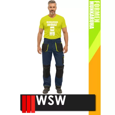WSW FORMEN NAVYYELLOW technikai kevertszálas derekas munkanadrág - munkaruha