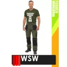 WSW FORMEN OLIVE technikai kevertszálas derekas munkanadrág - munkaruha