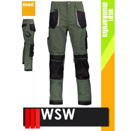 WSW FORMEN OLIVE technikai kevertszálas derekas munkanadrág - munkaruha
