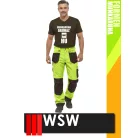 WSW FORMEN LIME technikai kevertszálas derekas munkanadrág - munkaruha