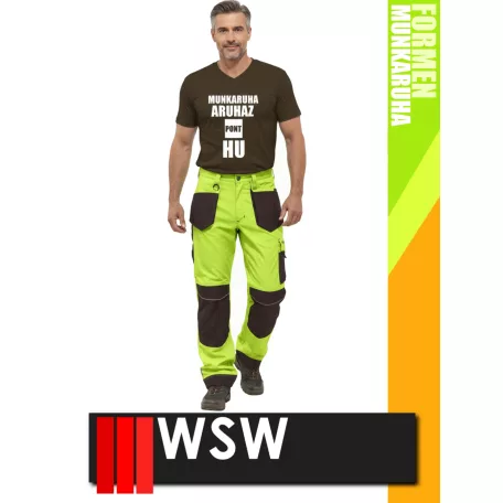 WSW FORMEN LIME technikai kevertszálas derekas munkanadrág - munkaruha