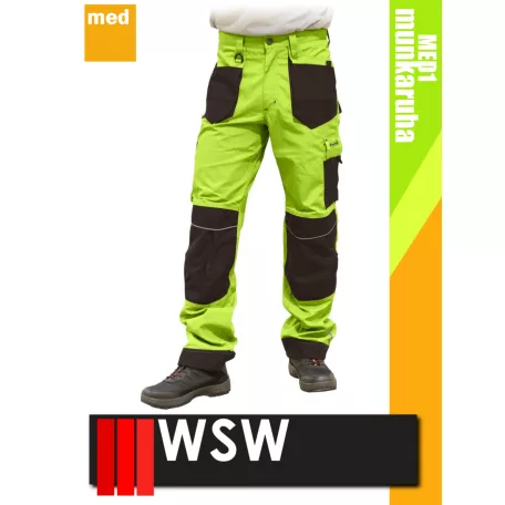 WSW FORMEN LIME technikai kevertszálas derekas munkanadrág - munkaruha