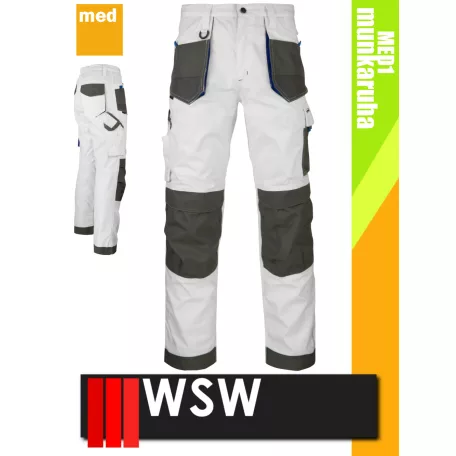 WSW FORMEN WHITE technikai kevertszálas derekas munkanadrág - munkaruha