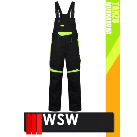 WSW TANZO BLACKHV technikai kevertszálas kantáros munkanadrág - munkaruha