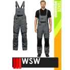 WSW TANZO GREY technikai kevertszálas kantáros munkanadrág - munkaruha