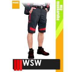   WSW ABANICO GREYRED technikai kevertszálas rövid munkanadrág - munkaruha