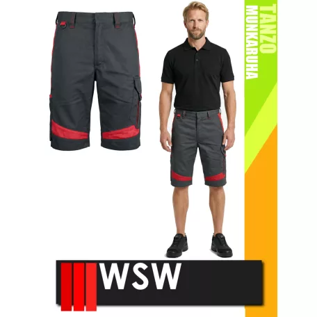 WSW TANZO GREYRED technikai kevertszálas rövid munkanadrág - munkaruha