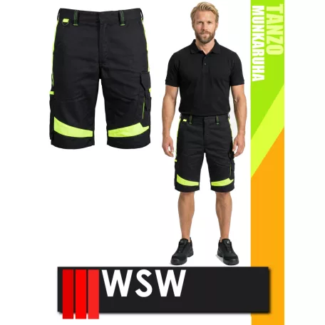 WSW TANZO BLACKHV technikai kevertszálas rövid munkanadrág - munkaruha