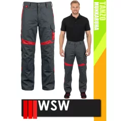   WSW TANZO GREYRED technikai kevertszálas derekas munkanadrág - munkaruha