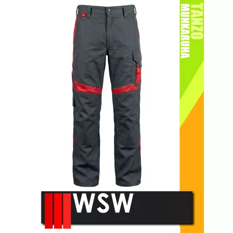 WSW TANZO GREYRED technikai kevertszálas derekas munkanadrág - munkaruha