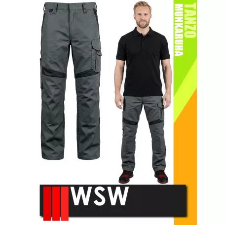 WSW TANZO GREY technikai kevertszálas derekas munkanadrág - munkaruha