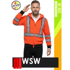   WSW ORANGE LUMINO technikai kevertszálas láthatósági polár pulóver - munkaruha