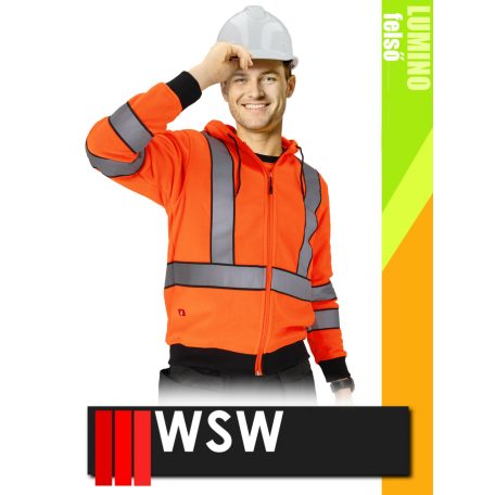 WSW HARVER COOL HVO LUMINO technikai kevertszálas láthatósági polár pulóver - munkaruha