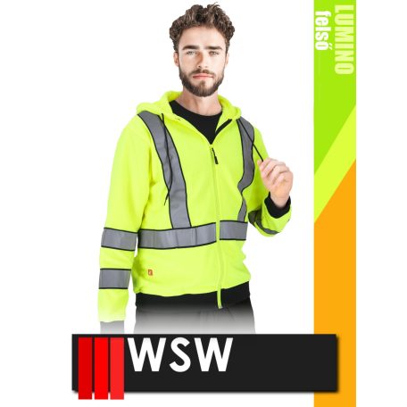 WSW HARVER COOL HVY LUMINO technikai kevertszálas láthatósági polár pulóver - munkaruha