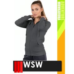 WSW ADVENTURE DARKGREY MALVA technikai kapucnis női pulóver - munkaruha