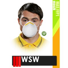   WSW MAS FFP1 WHITE fémmentes dolomitesztelt maszk 25 db/doboz - védőfelszerelés