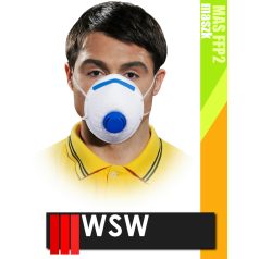   WSW MAS FFP2 WHITE univerzális szelepes maszk 20 db/doboz - védőfelszerelés