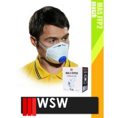   WSW MAS FFP2 WHITE univerzális szelepes maszk 10 db/doboz - védőfelszerelés